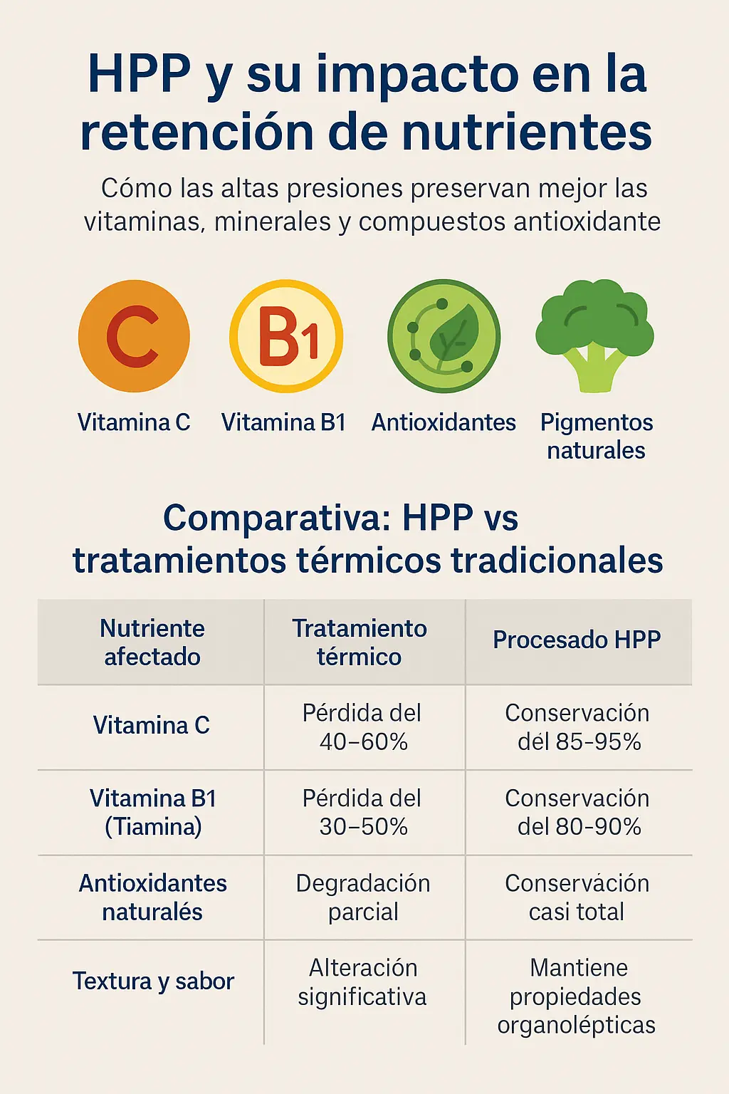 HPP vs tratamientos termicos tradicionales